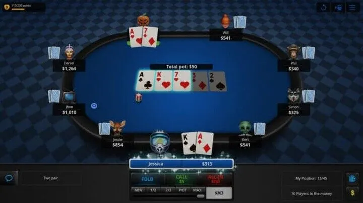 Các vòng cược preflop – river trong game bài Poker cực hay