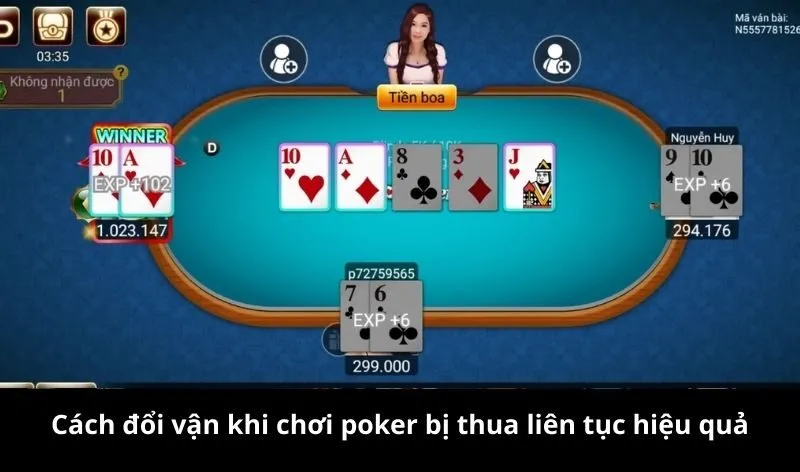 Sai lầm trong cách đổi vận khi chơi poker bị thua liên tục
