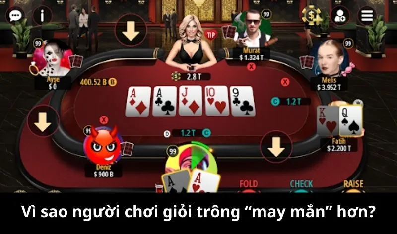 Cách tăng may mắn khi chơi poker online và nâng cao tỷ lệ thắng