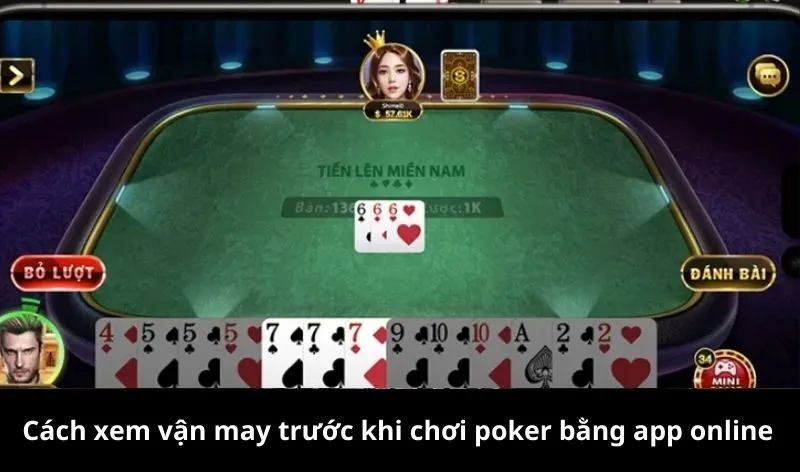 Cách xem vận may trước khi chơi poker với app online