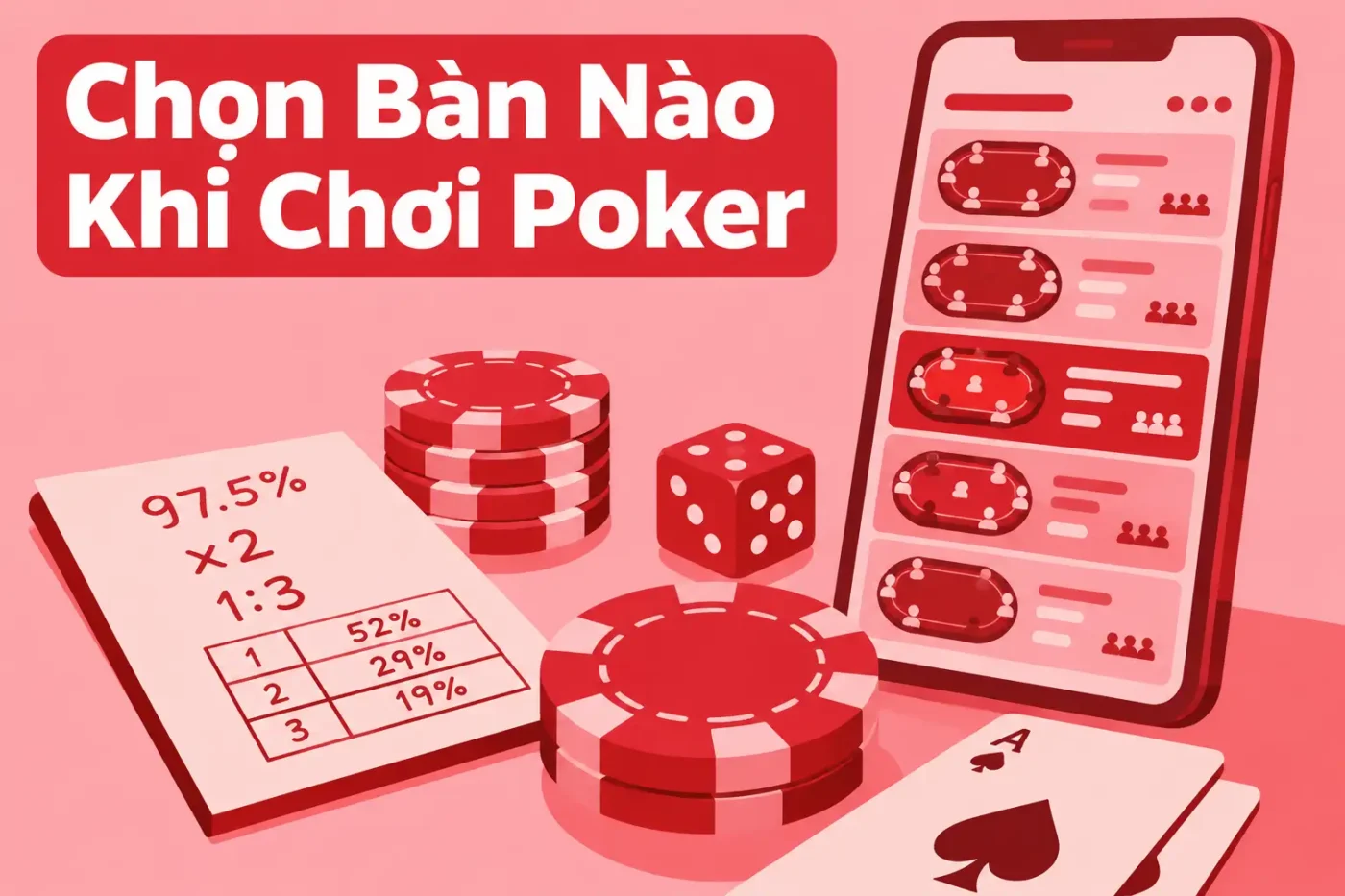 Chọn bàn nào khi chơi poker để tăng vận may