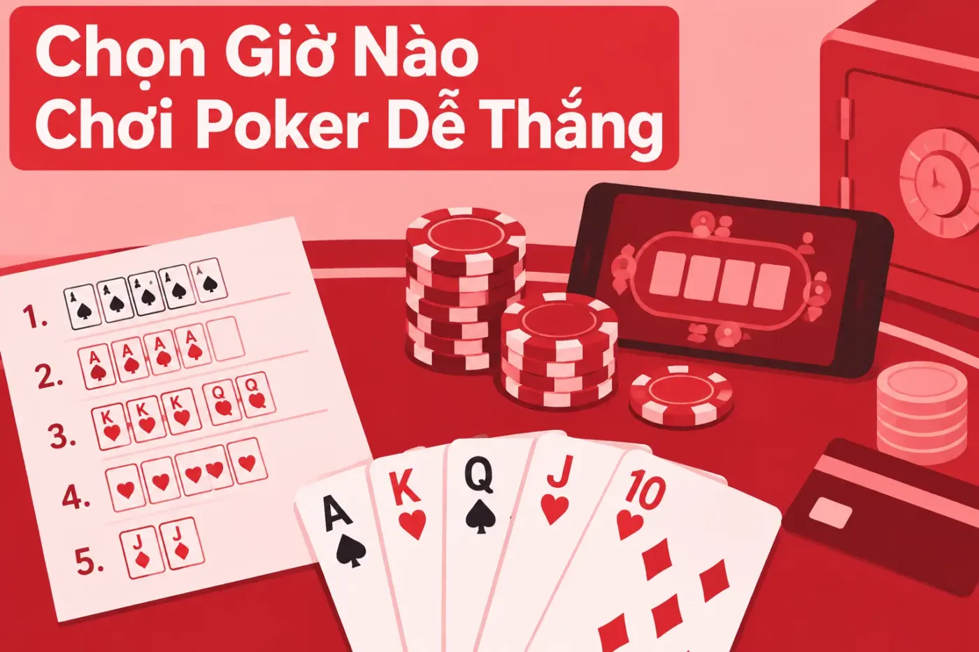 Chọn giờ nào chơi poker dễ thắng