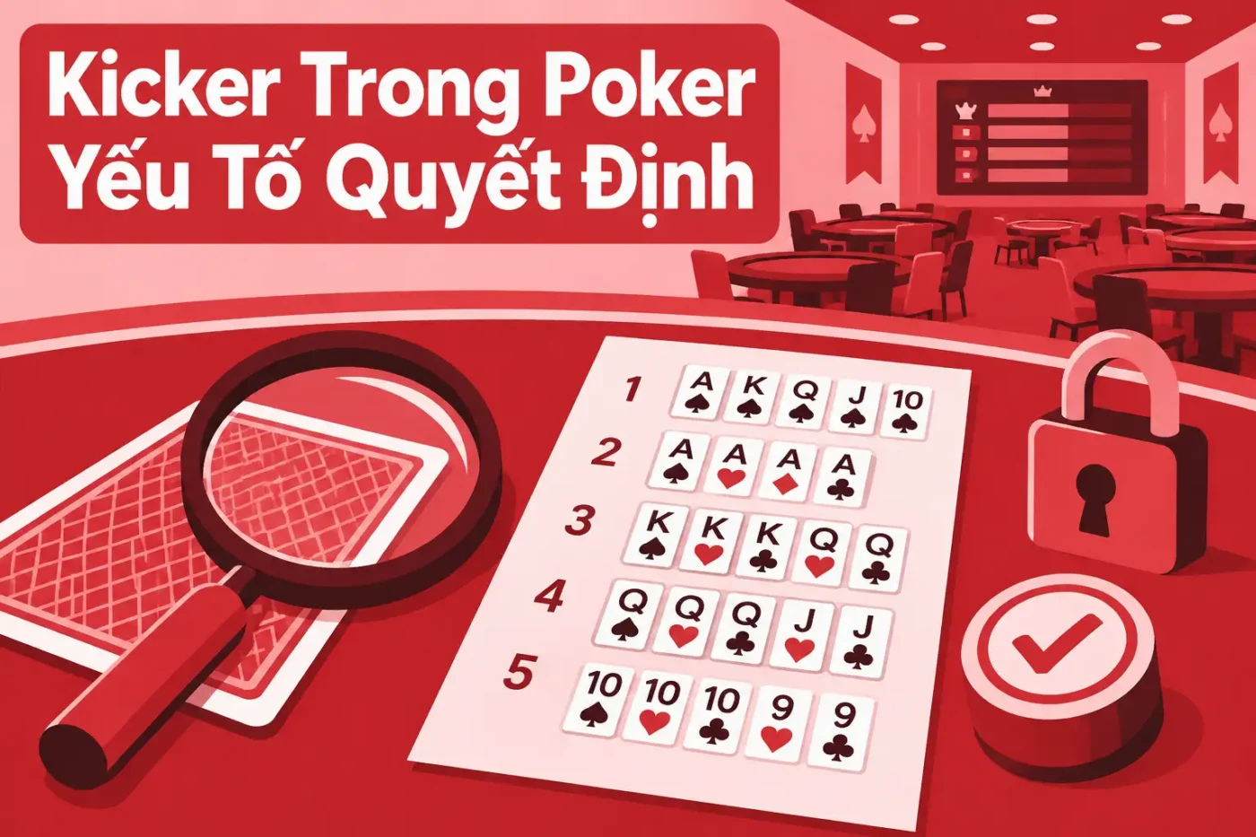 Kicker trong Poker yếu tố quyết định các tình huống sát nút