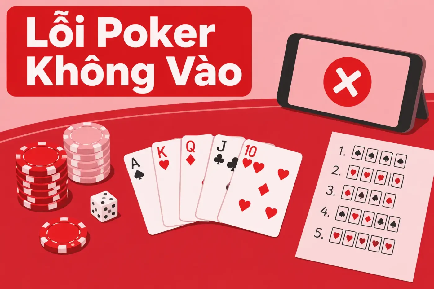Lỗi Poker Không Vào Được