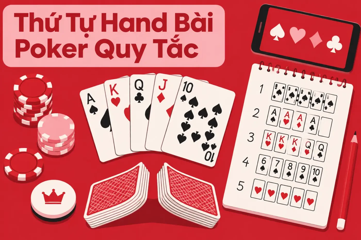 Thứ tự hand bài poker quy tắc cá cược trong Poker không thể thiếu